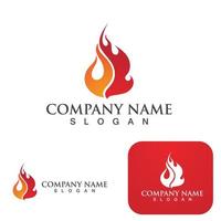 Fire Logo Template  Flame Symbol  Icon Vector