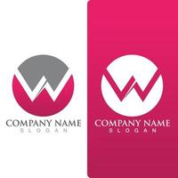 W Letter Logo Template vector