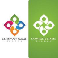 Community group logo, network and social icon vector