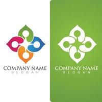 Community group logo, network and social icon vector