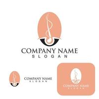 Hair treatments logo vector icon image