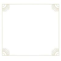 Gold thin square frame on a white background. Perfect design for the title, logo and advertising banner. vector