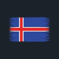 trazos de pincel de bandera de islandia. bandera nacional vector