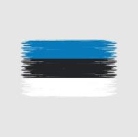 trazos de pincel de la bandera de estonia. bandera nacional vector