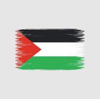 Palestine Flag Brush Strokes. Natonal Flag vector