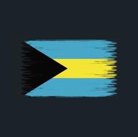 trazos de pincel de bandera de bahamas. bandera nacional vector