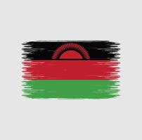 Malawi Flag Brush Strokes. National Flag vector