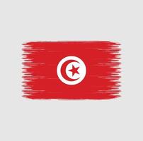 Tunisia Flag Brush Strokes. National Flag vector