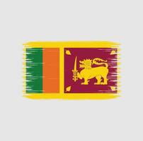 Sri Lanka Flag Brush Strokes. National Flag vector