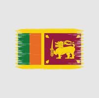 trazos de pincel de bandera de sri lanka. bandera nacional vector