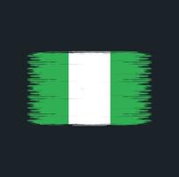 trazos de pincel de la bandera de nigeria. bandera nacional vector