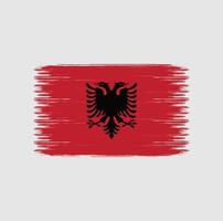 trazos de pincel de la bandera de albania. bandera nacional vector