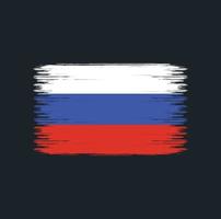 trazos de pincel de la bandera de rusia. bandera nacional vector