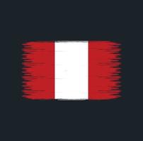 Peru Flag Brush Strokes. Natonal Flag vector