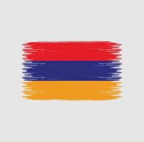 trazos de pincel de la bandera de armenia. bandera nacional vector