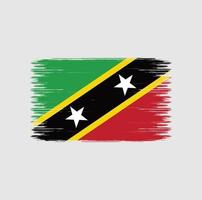 trazos de pincel de bandera de saint kitts y nevis. bandera nacional vector