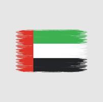 trazos de pincel de la bandera de los emiratos árabes unidos. bandera nacional vector
