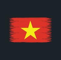 trazos de pincel de la bandera de vietnam. bandera nacional vector