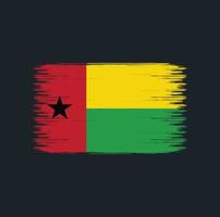 Guinea Bissau Flag Brush Strokes. National Flag vector