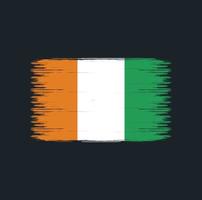 Cote Dlvoire Flag Brush Strokes. National Flag vector