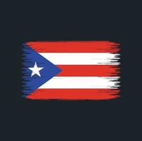 trazos de pincel de bandera de puerto rico. bandera nacional vector