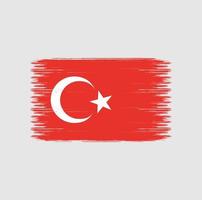 trazos de pincel de bandera de turquía. bandera nacional vector