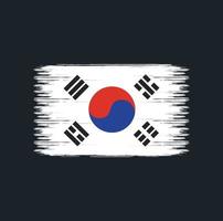 South Korea Flag Brush Strokes. Natonal Flag vector