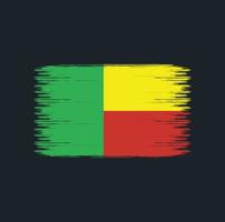 Benin Flag Brush Strokes. Natonal Flag vector