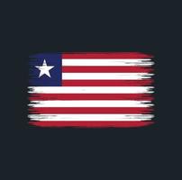 trazos de pincel de la bandera de liberia. bandera nacional vector