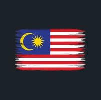 Malaysia Flag Brush Strokes. Natonal Flag vector