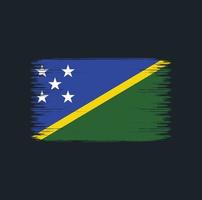 Solomon Islands Flag Brush Strokes. Natonal Flag vector