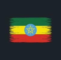 Ethiopia Flag Brush Strokes. National Flag vector