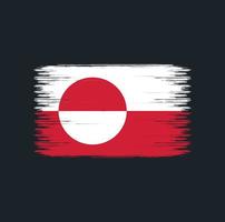 trazos de pincel de bandera de Groenlandia. bandera nacional vector