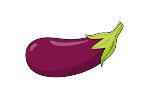 Eggplant vector illustration drawn in cartoon style