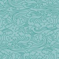 Japanese Waves Seamless Pattern vector