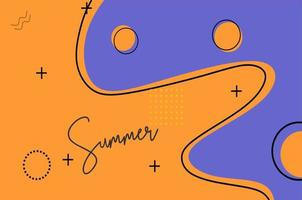 Fondo abstracto de verano de tema retro. diseño de ilustración vectorial eps10 vector
