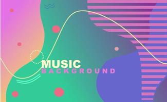 Fondo de publicidad musical con tema abstracto. diseño de patrón colorido, adecuado para diseño web vector