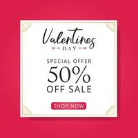 Valentines day sale background vector