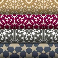 5 Geometric seamless patterns vector