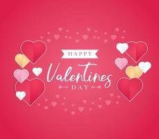 Happy Valentines day greeting vector