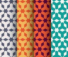 Set of Islamic geometrical pattern vector