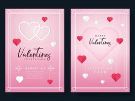 Valentines day invitation vector