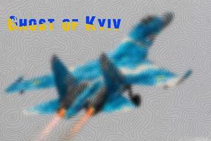 Ghost of Kyiv. Ukrainian fighter photo