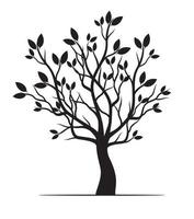 Black Tree. Vector Illustration.