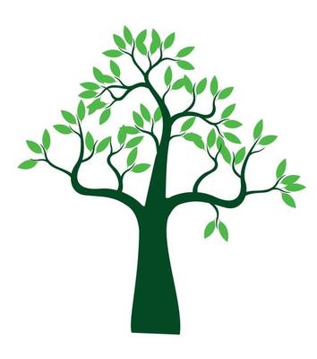 Green Tree. Vector Illustration.