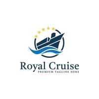 logotipo de crucero, logotipo de crucero real vector