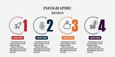 forma de círculo de infografía vectorial con plantilla de diseño de número para presentación. vector