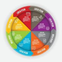 Vector set infographic circle. Template process diagrame 8 step for presentation.