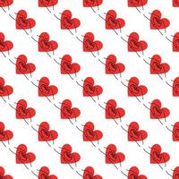 pattern with a heart in the shape of hands.Valentines Day Design vector