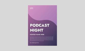 Pod Cast flyer template design. Talk Show Podcast flyer design. Podcast business channel for template. cover, a4 size, flyer design vector